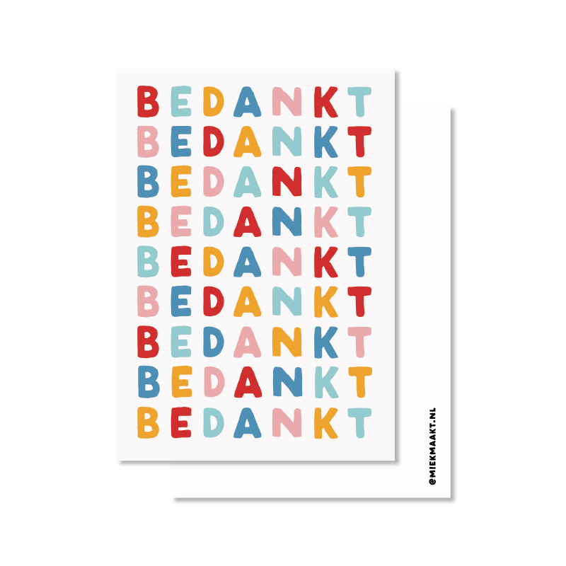 Bedankt