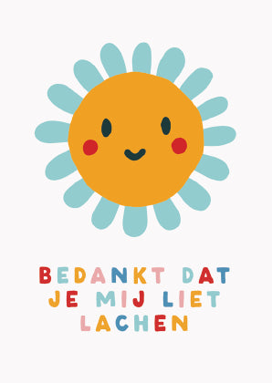 Kaart bedankt lachen