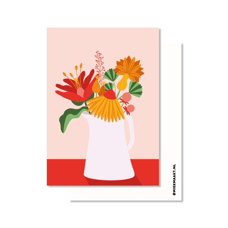 Kaart Bloemen in kan