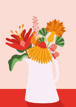 Kaart Bloemen in kan