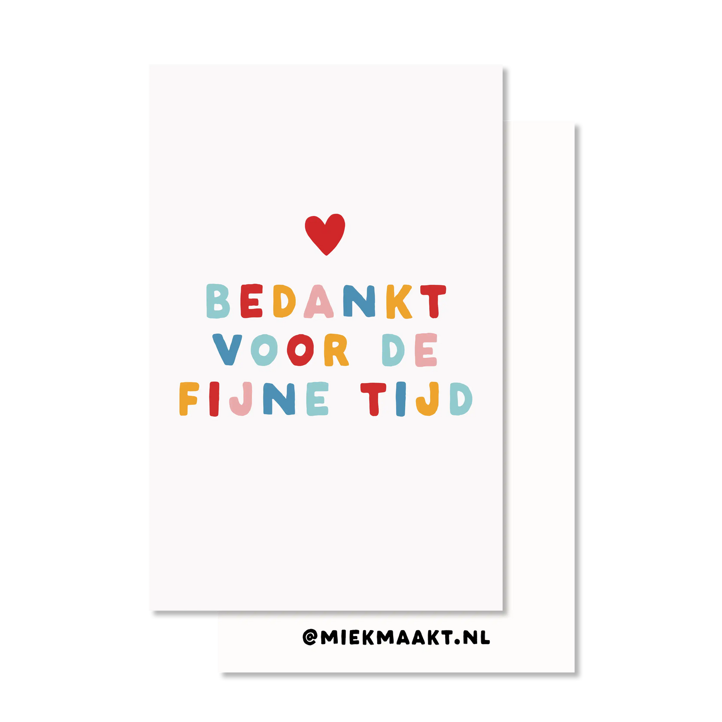 Mini kaartje Fijne tijd