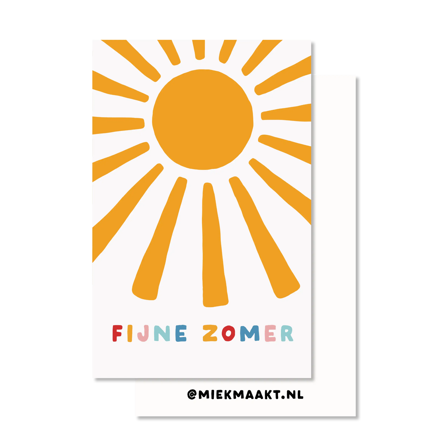 Mini kaartje Fijne zomer
