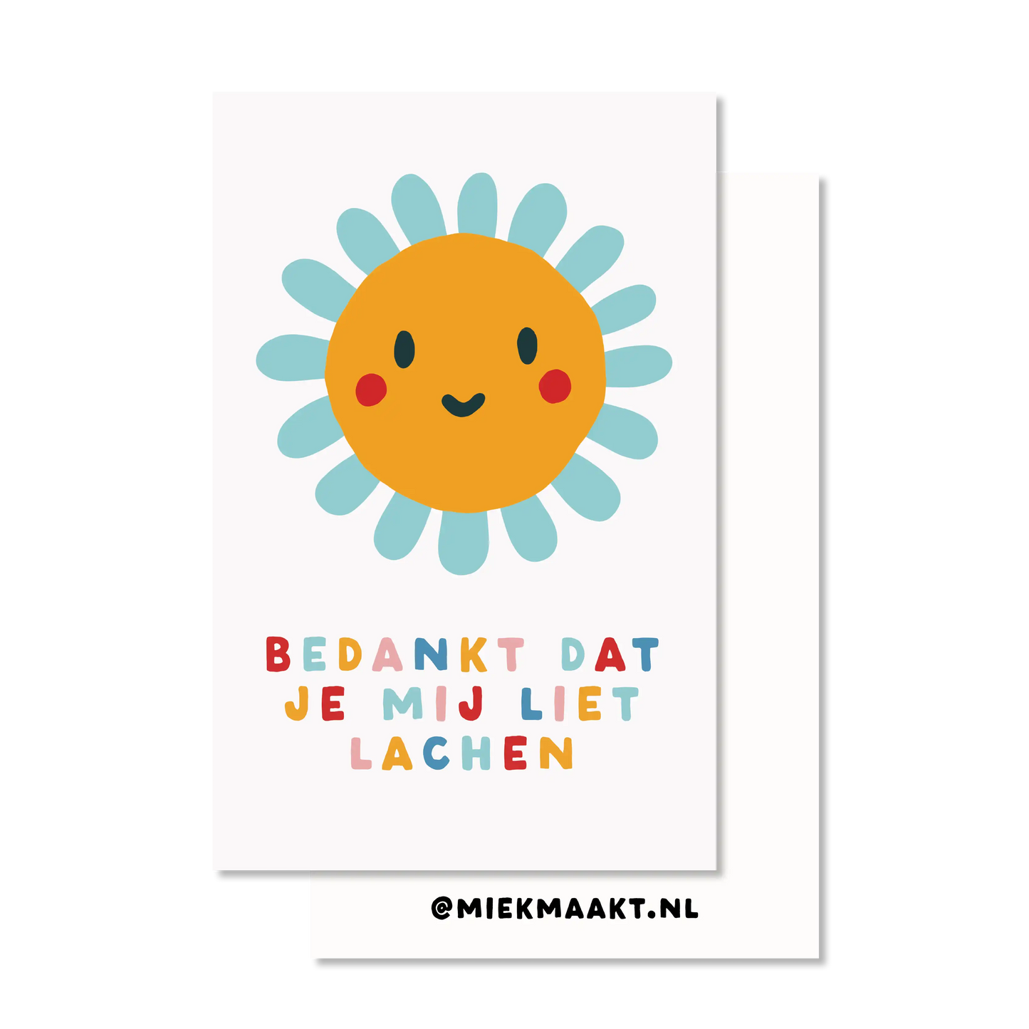 Mini kaartje Bedankt lachen