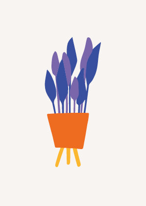 Blauwe paarse plant