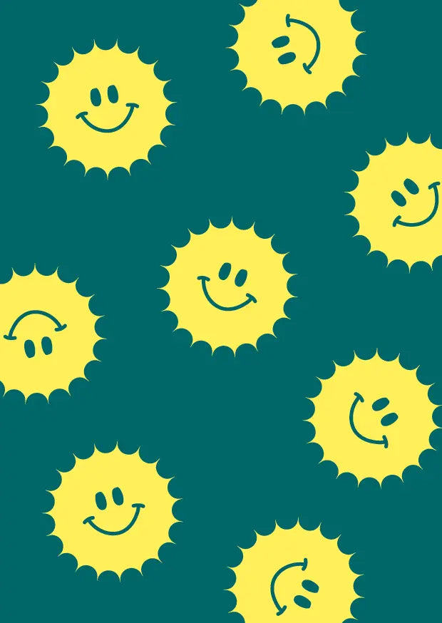 Ansichtkaart smiley zon | Vrolijke kaart |