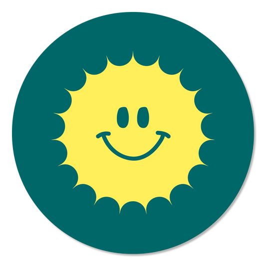 Sticker smiley zon | Ronde sticker 40 mm