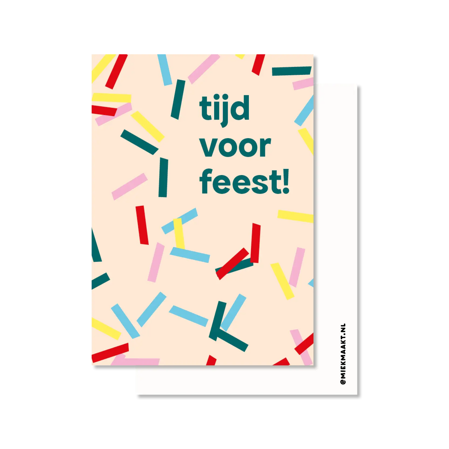 Ansichtkaart tijd voor feest | Feestkaart